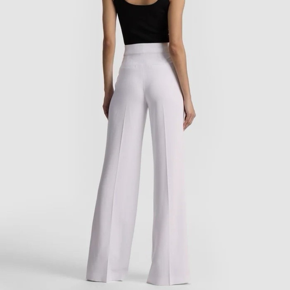Alice + Olivia White Wide-Leg Trousers - Picture 2 of 13